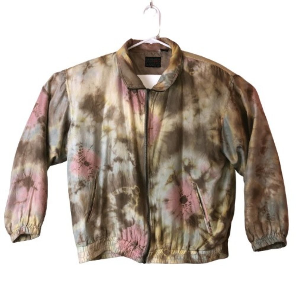 Vintage Tie-Dye Bomber Jacket